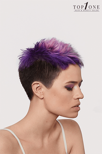 Feathered layered hairstyle