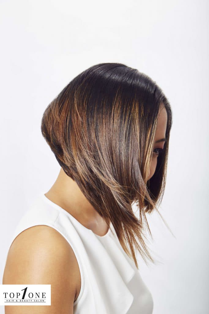 Graduated bob haircut by TopOne, side view